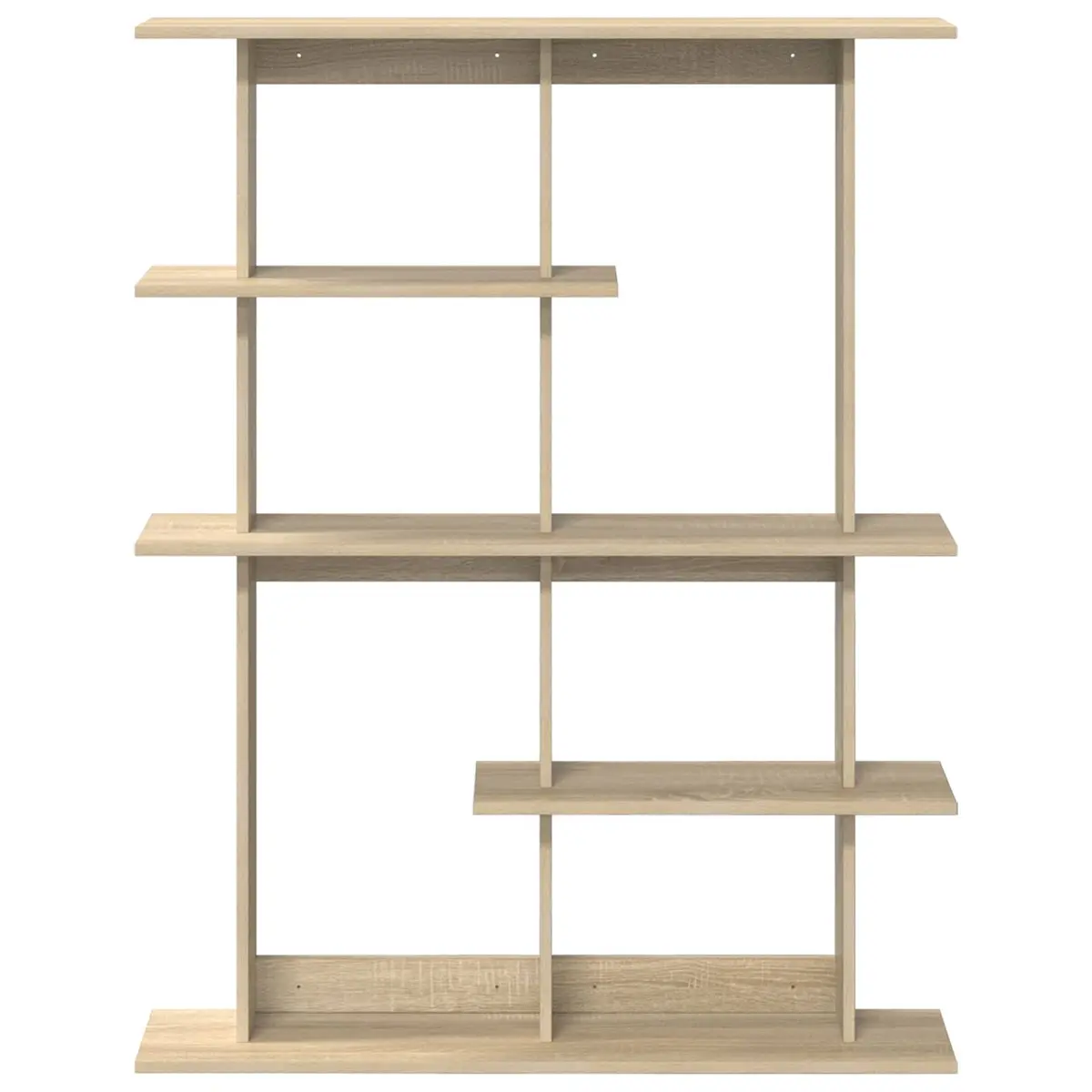 Wall Shelf Unit Brown Storage Organizer Engineered Wood Shelving Vertical