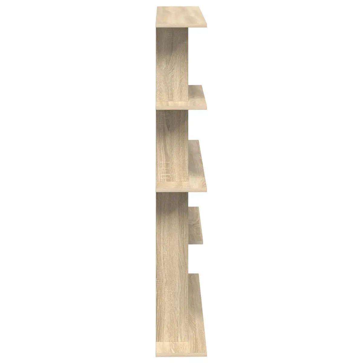 Wall Shelf Unit Brown Storage Organizer Engineered Wood Shelving Vertical