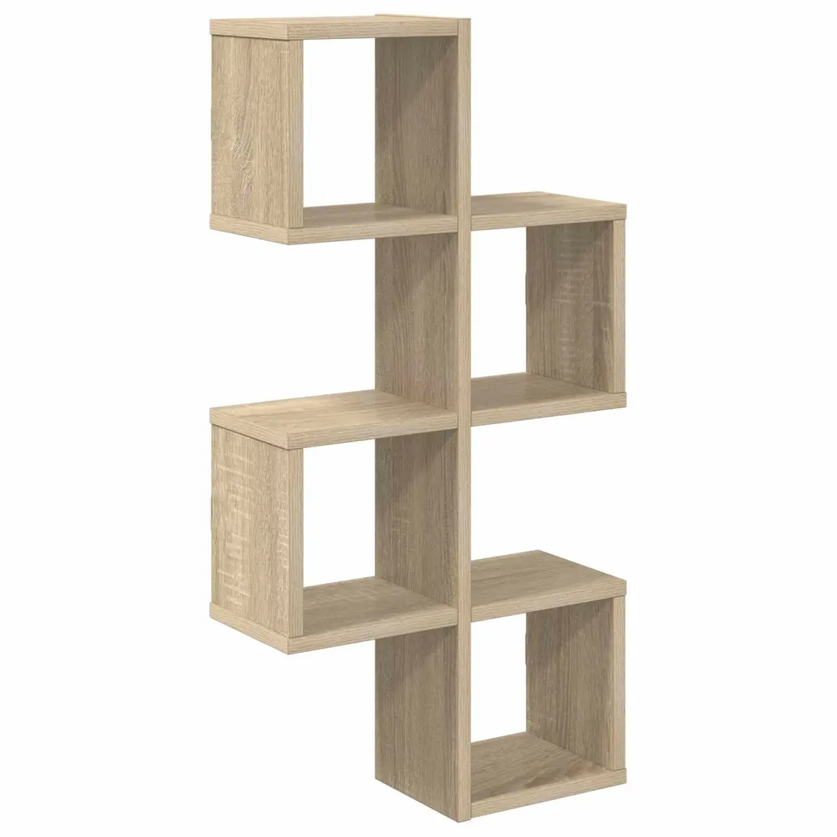 Wall Shelf Wall-Mounted Brown Sonoma Oak 39cm W x 15cm D x 76cm H Storage Display Unit