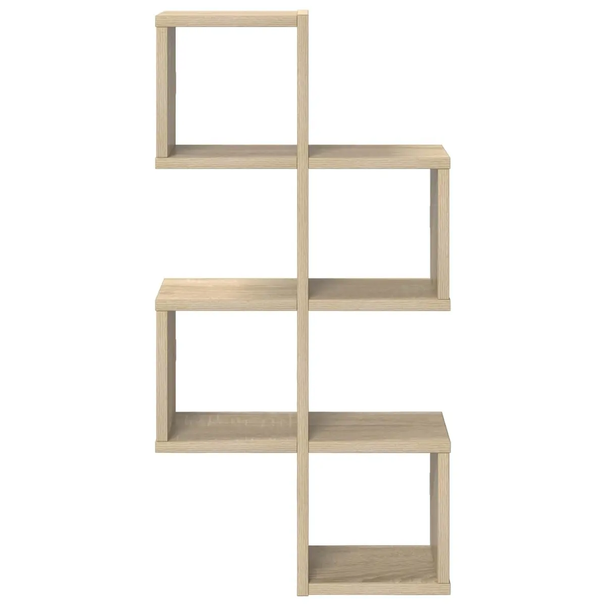 Wall Shelf Wall-Mounted Brown Sonoma Oak 39cm W x 15cm D x 76cm H Storage Display Unit