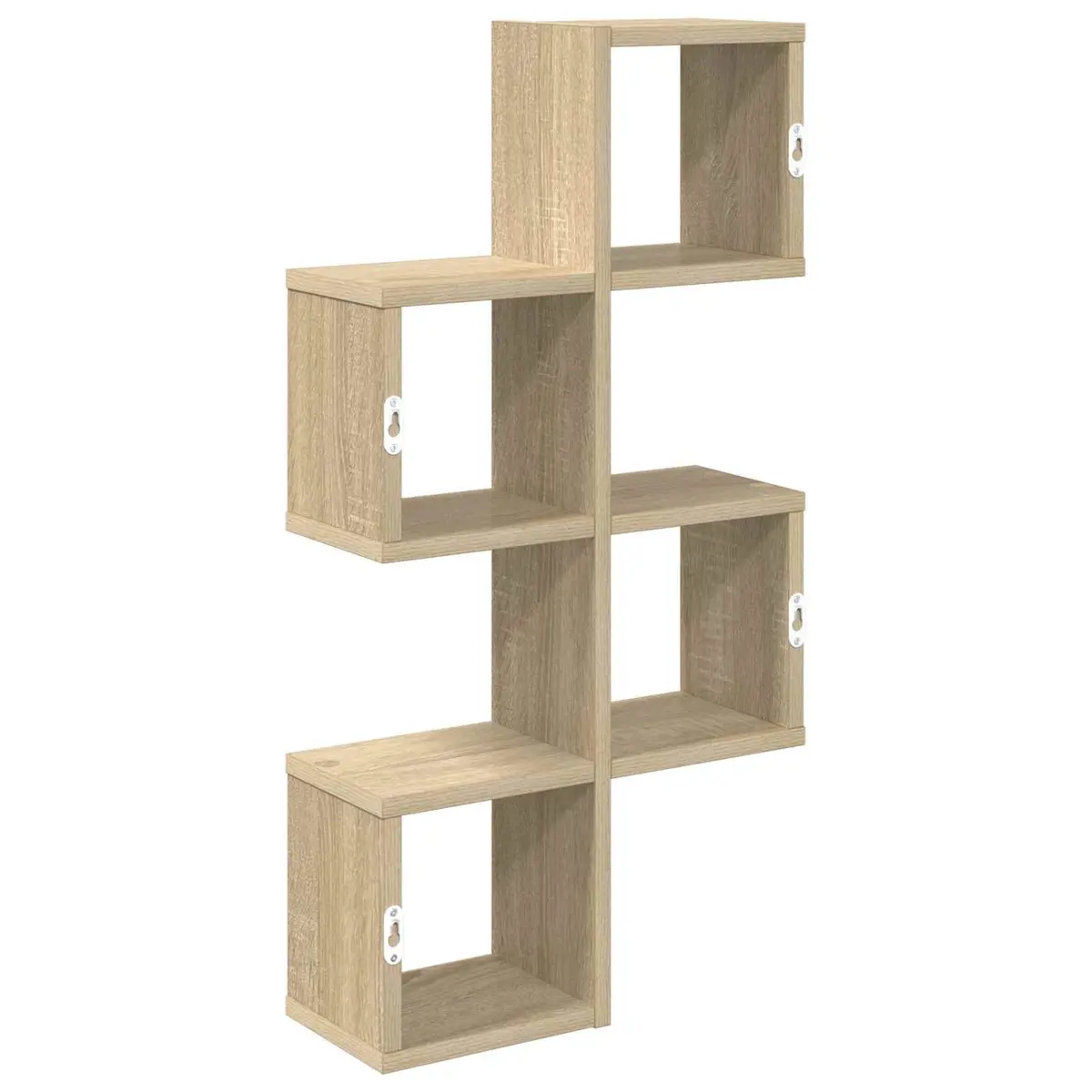 Wall Shelf Wall-Mounted Brown Sonoma Oak 39cm W x 15cm D x 76cm H Storage Display Unit
