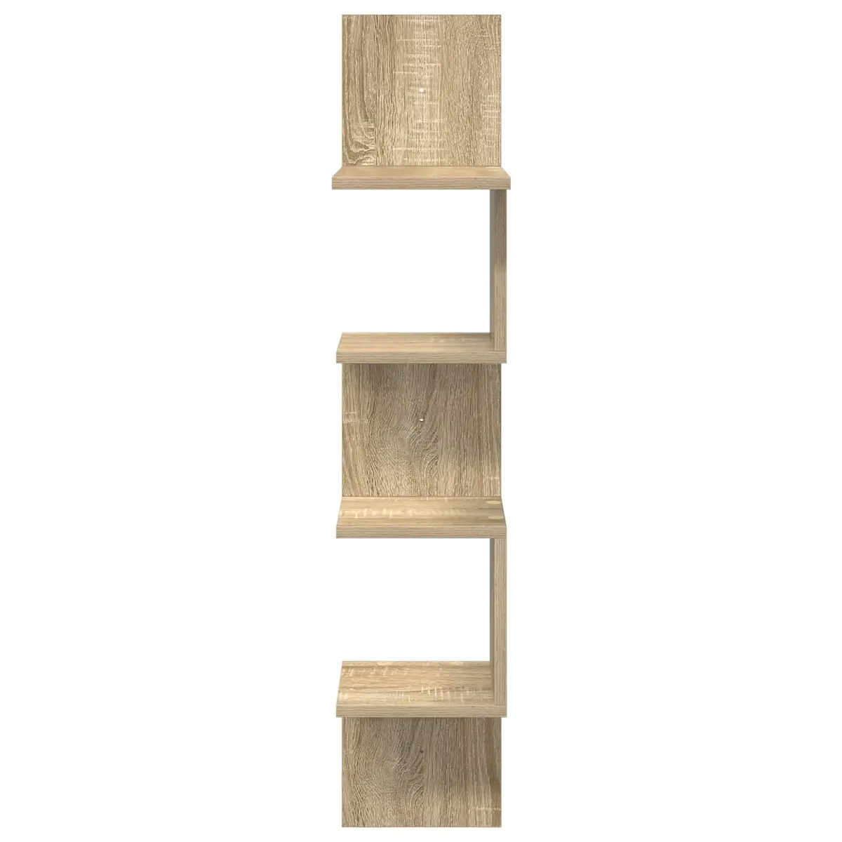 Wall Shelf Wall-Mounted Storage Brown Engineered Wood 32 x 21 x 107 cm