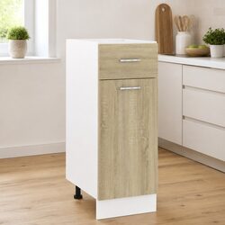 Brown Engineered Wood Kitchen Cabinet – 30W x 46D x 81.5H cm