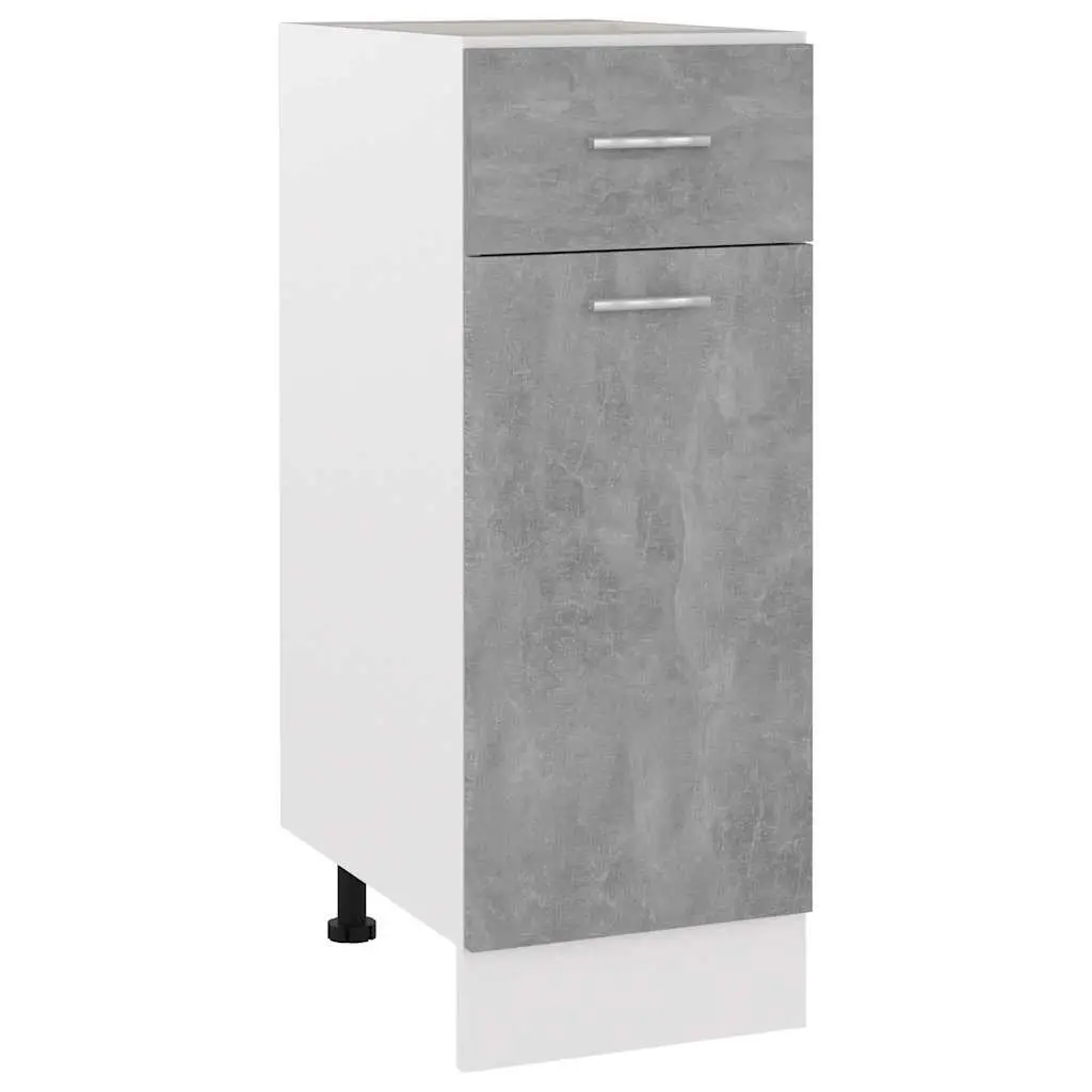 Drawer Bottom Cabinet Grey Kitchen Storage Cupboard Shelves Door Organiser
