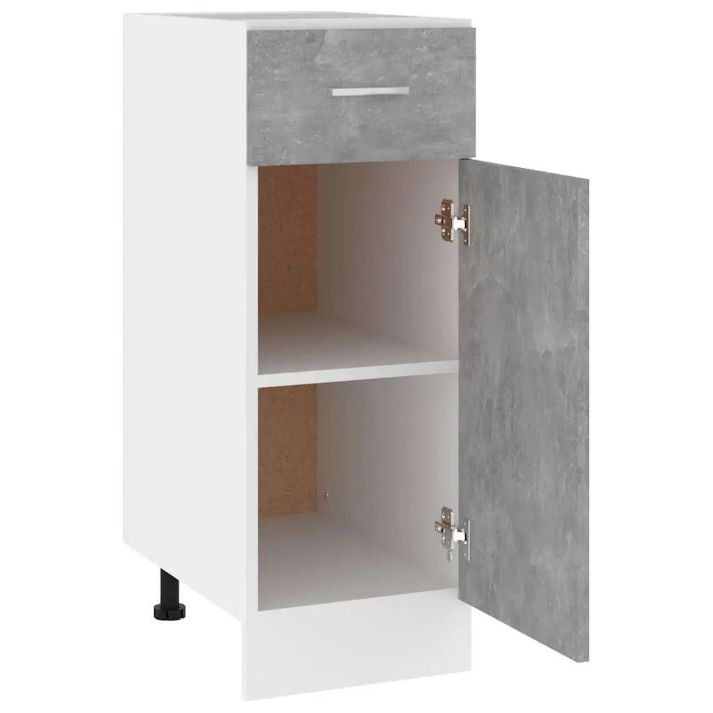Drawer Bottom Cabinet Grey Kitchen Storage Cupboard Shelves Door Organiser