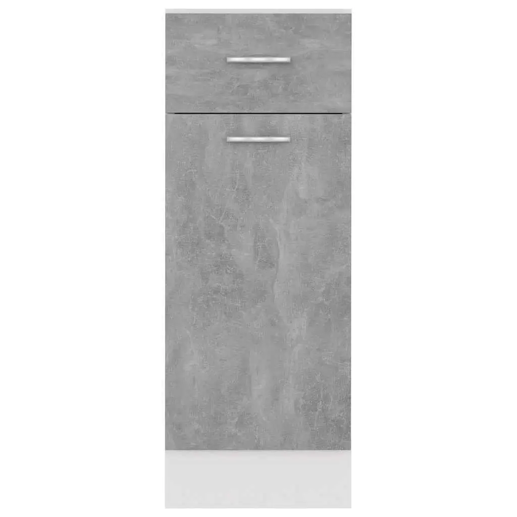 Drawer Bottom Cabinet Grey Kitchen Storage Cupboard Shelves Door Organiser