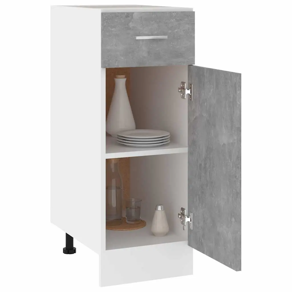 Drawer Bottom Cabinet Grey Kitchen Storage Cupboard Shelves Door Organiser