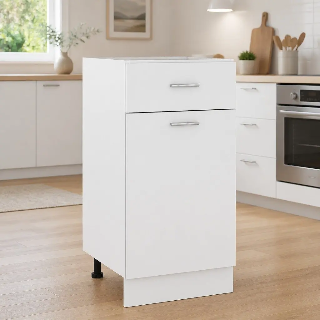 White Kitchen Drawer Cabinet 40x46x81.5cm