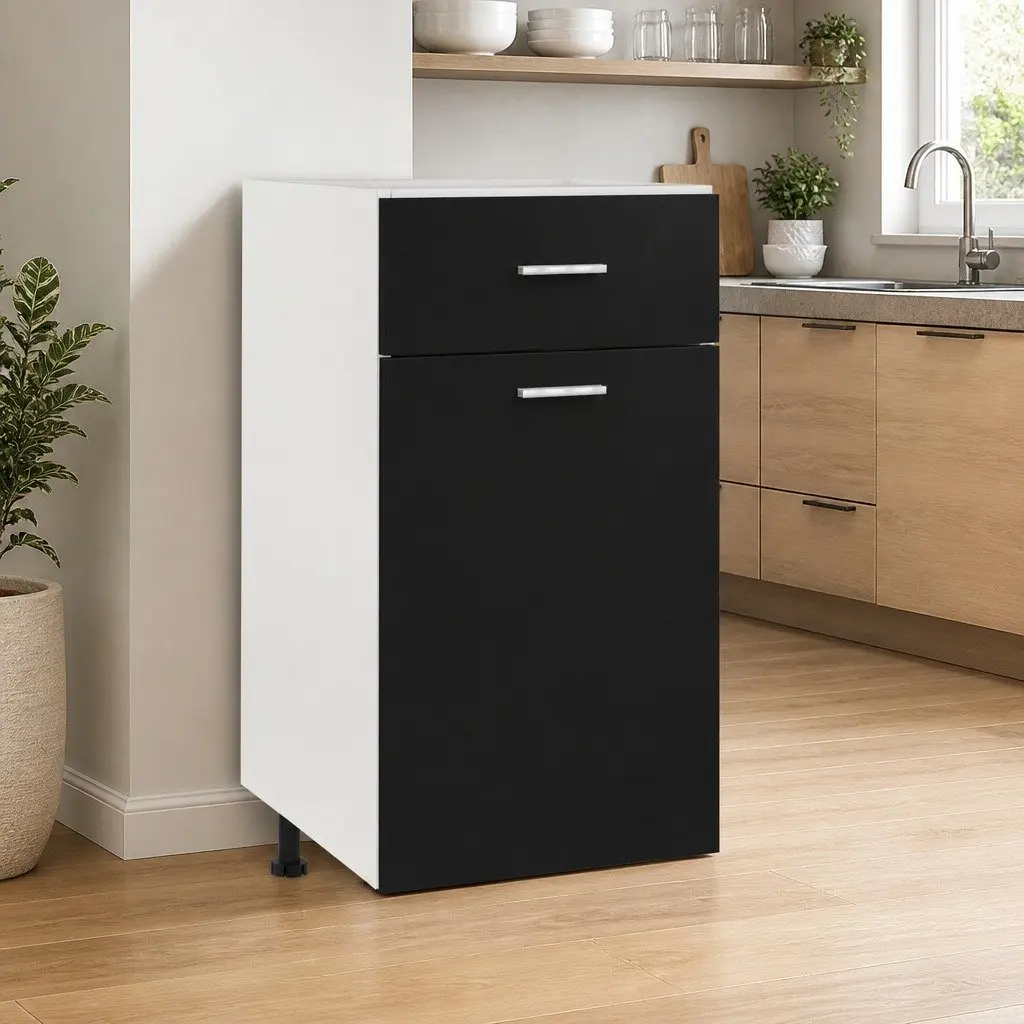 Black Kitchen Drawer Cabinet