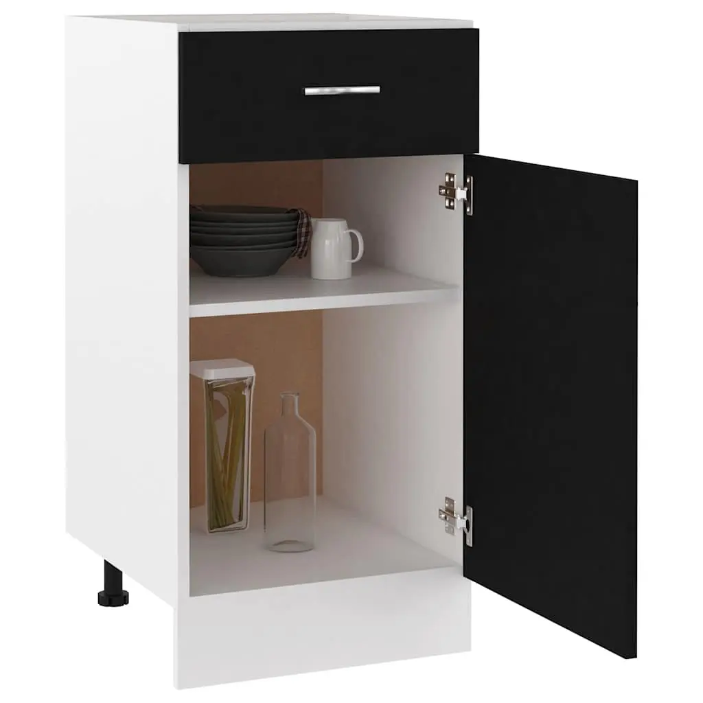Black Kitchen Drawer Cabinet