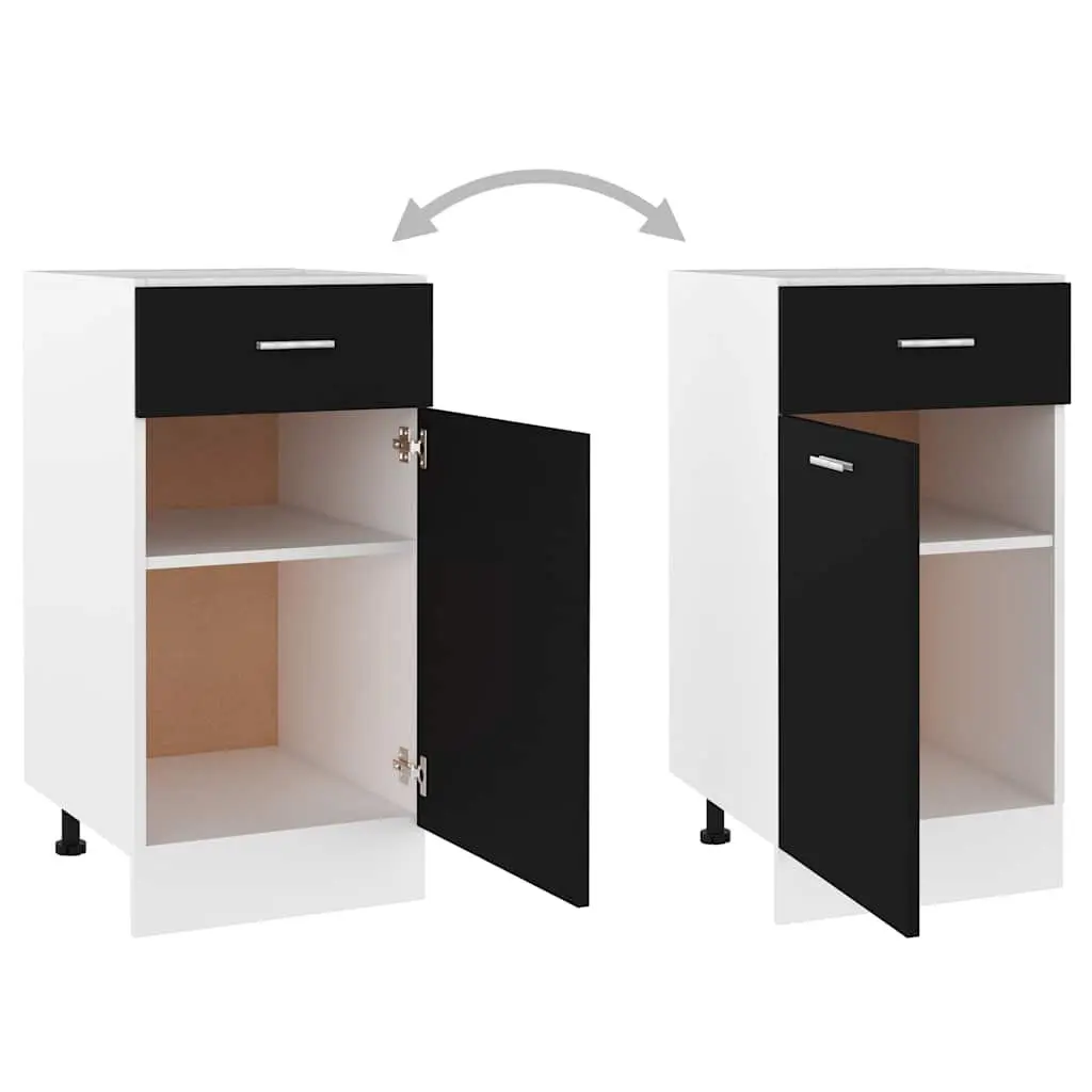 Black Kitchen Drawer Cabinet