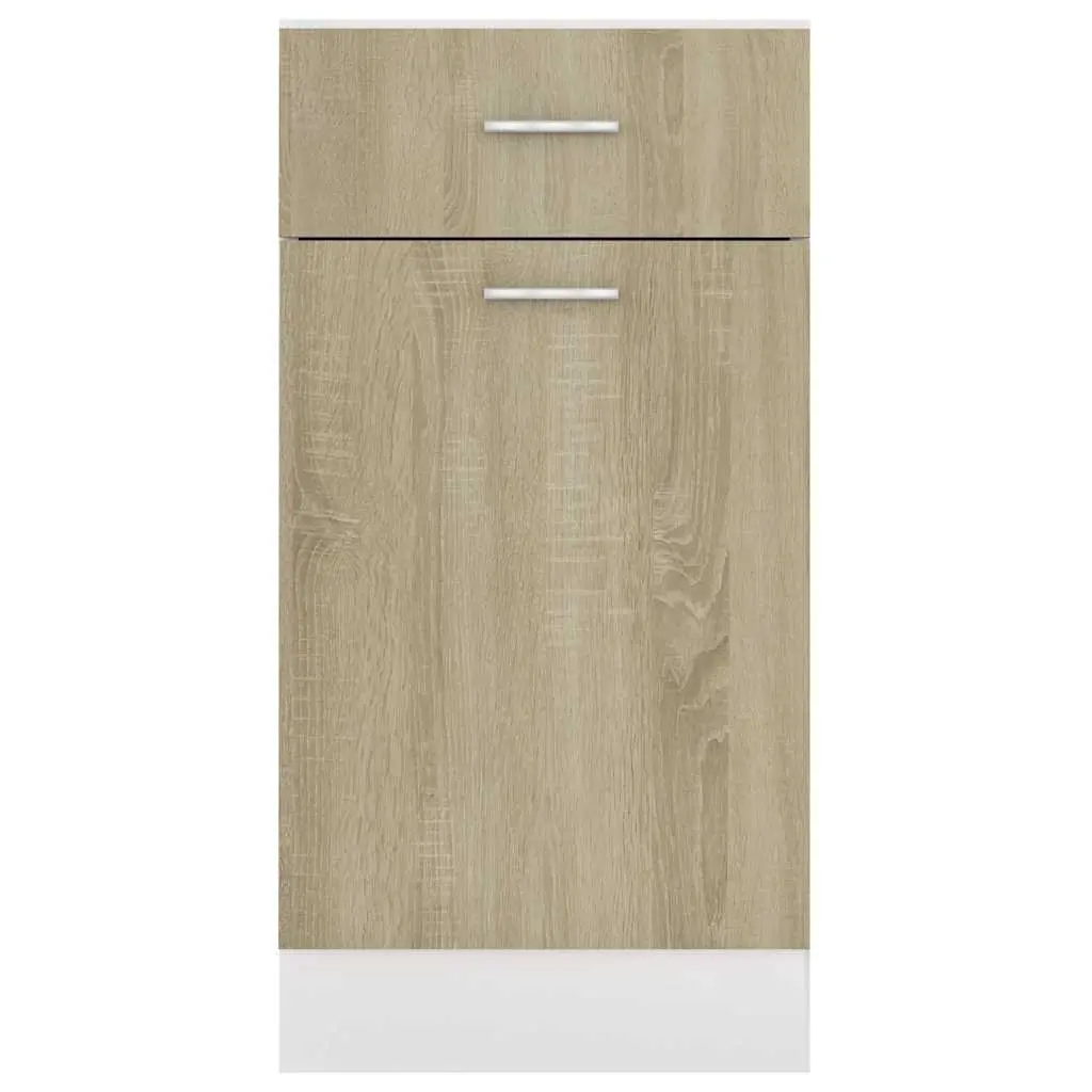 Kitchen Storage Cabinet Engineered Wood Brown 40x46x81.5cm with Drawer and Shelves