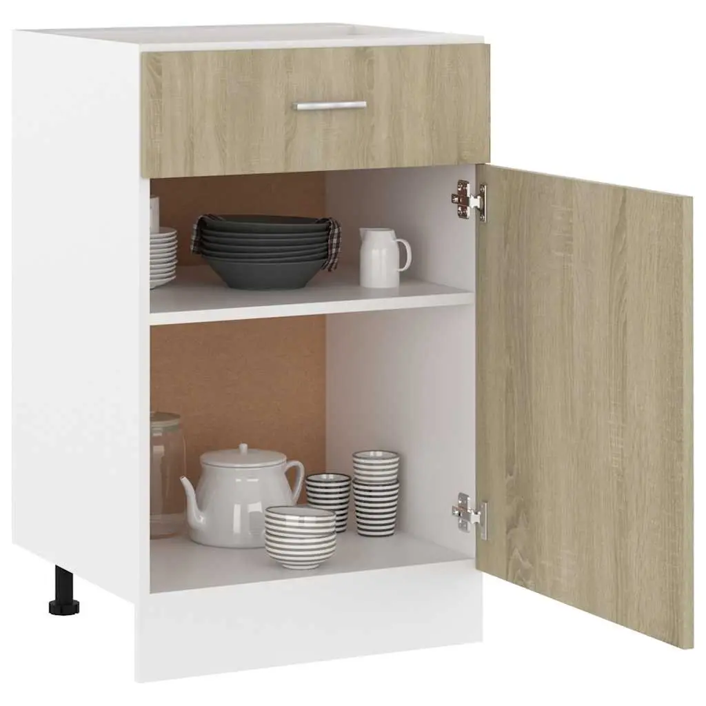 Brown Kitchen Drawer Bottom Cabinet