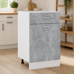 Grey Kitchen Drawer Bottom Cabinet - 50 x 46 x 81.5 cm