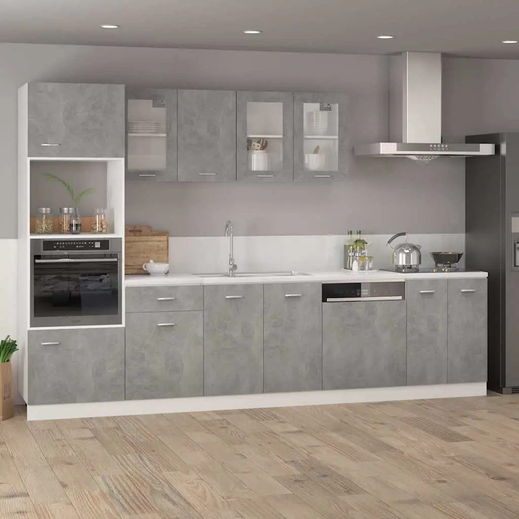 Kitchen Cabinet Grey Storage Cupboard Drawer Bottom Organizer 50 x 46 x 81.5 cm