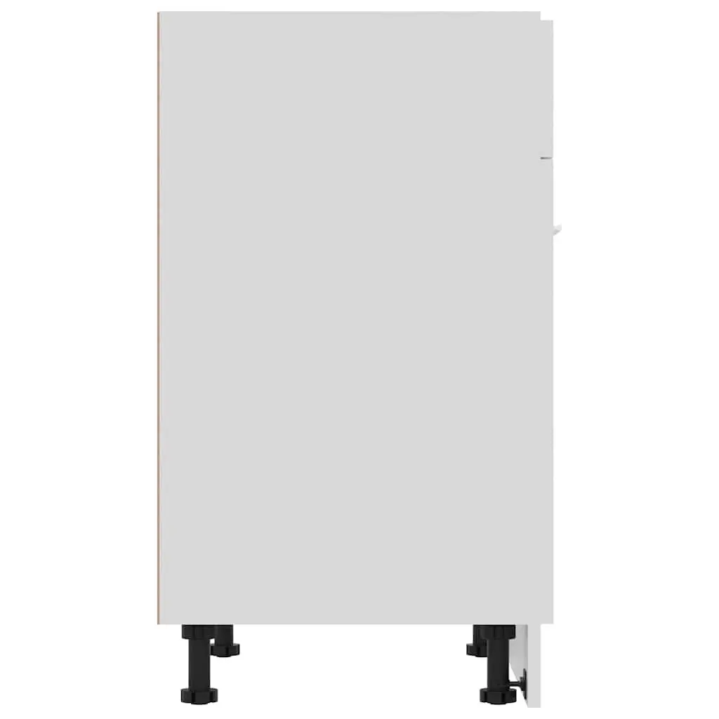 Kitchen Storage Cabinet White Drawer Scandinavian Modern Organised Shelves