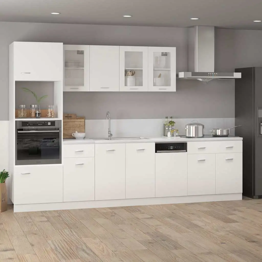 White Kitchen Cabinet Drawer Bottom Storage Unit 80x46x81.5cm Modern Engineered