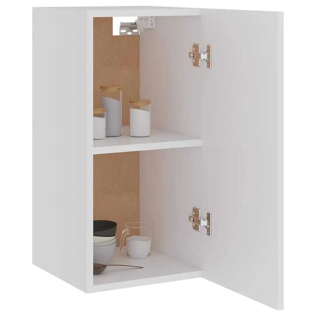 White Wall-Mounted Kitchen Cabinet Storage Unit 29.5x31x60cm Hanging Organiser