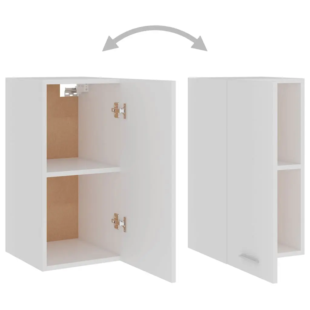 White Wall-Mounted Kitchen Cabinet Storage Unit 29.5x31x60cm Hanging Organiser