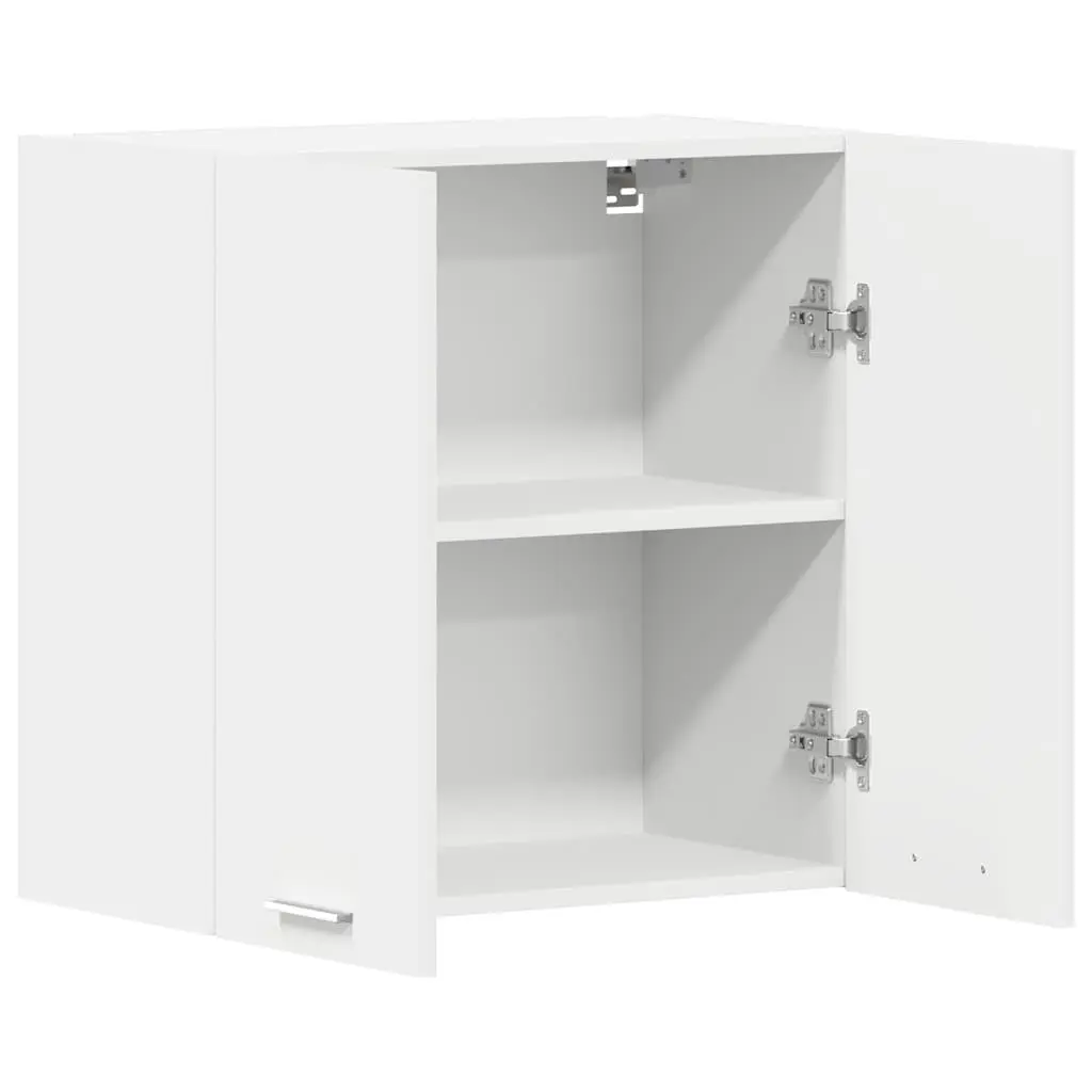 Hanging Kitchen Cabinet Wall-Mounted Storage White Engineered Wood Shelves 60cm