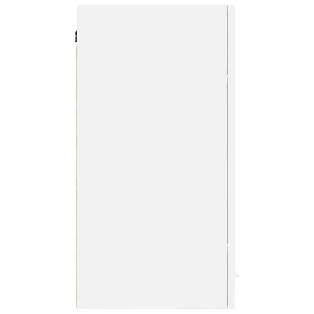 Hanging Kitchen Cabinet Wall-Mounted Storage White Engineered Wood Shelves 60cm