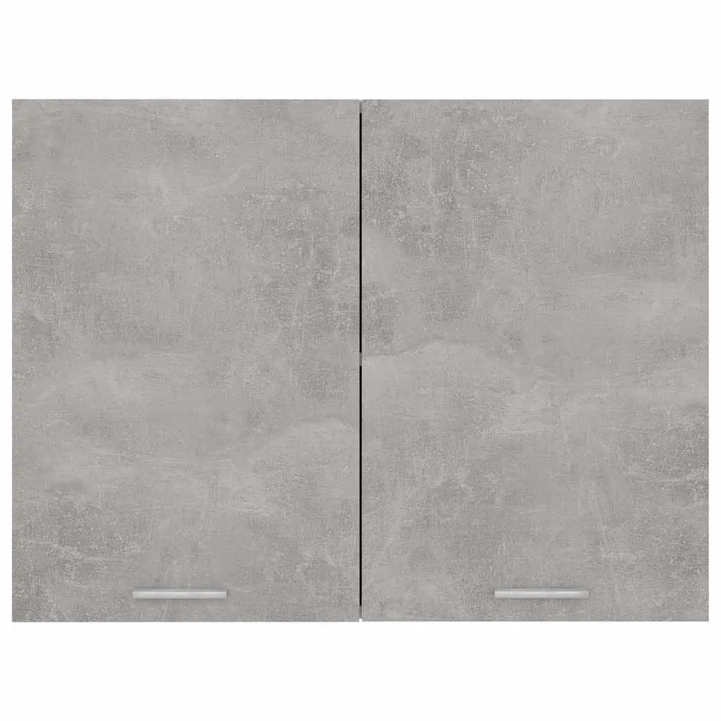 Hanging Kitchen Cabinet Grey Storage Unit Two Doors Shelves Engineered Wood