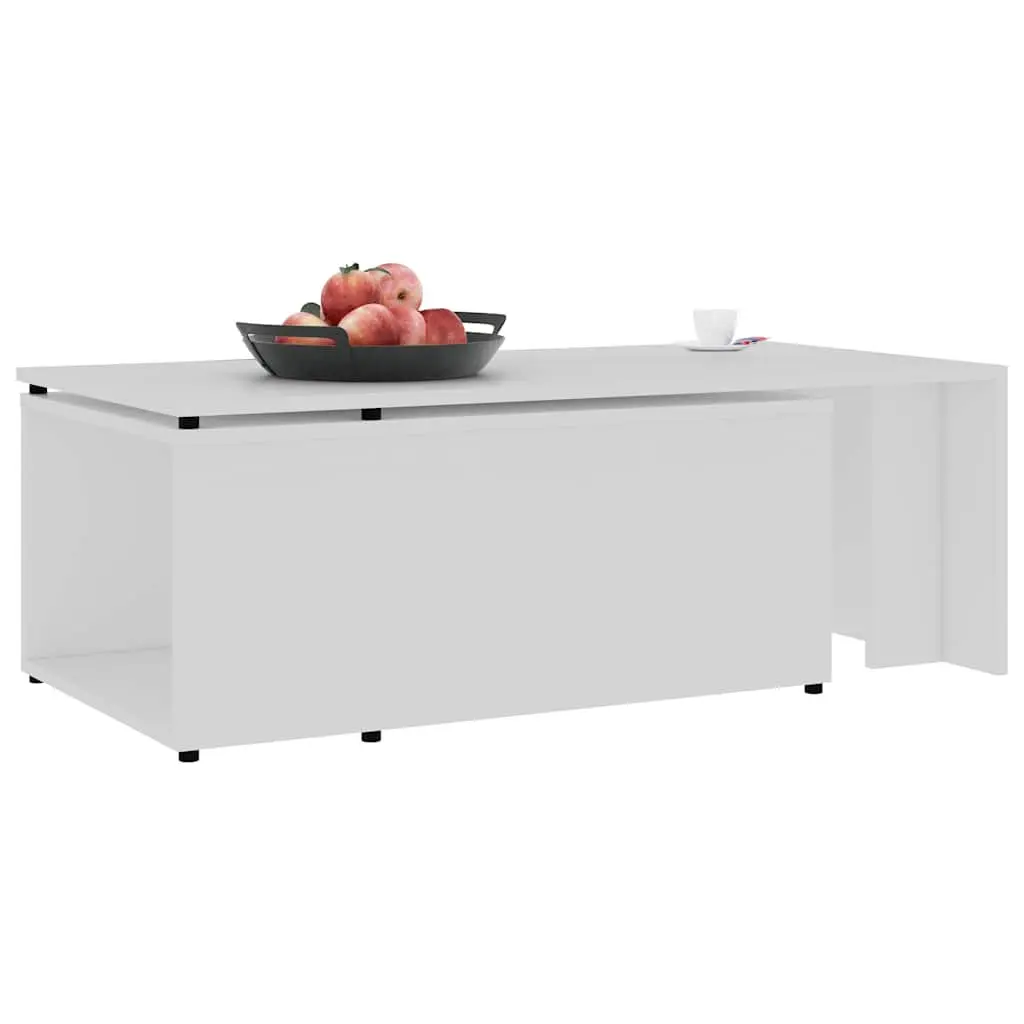 Coffee Table Living Room White 150x50x35 cm Engineered Wood