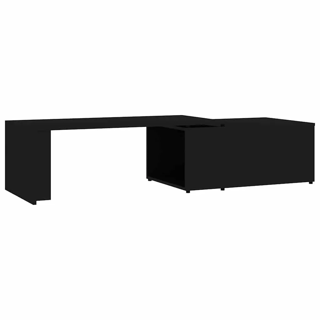 Coffee Table Black Engineered Wood Accent Living Room Furniture Side Table