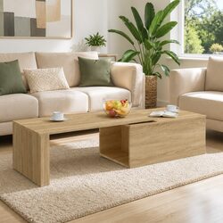 Brown Engineered Wood Coffee Table Dimensions 150x50x35cm