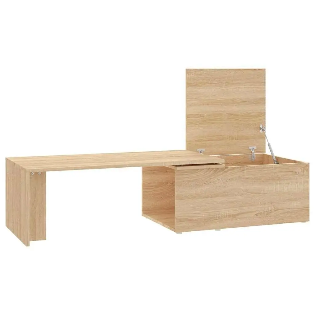 Coffee Table Brown Engineered Wood Side Table Living Room Furniture 150x50x35cm