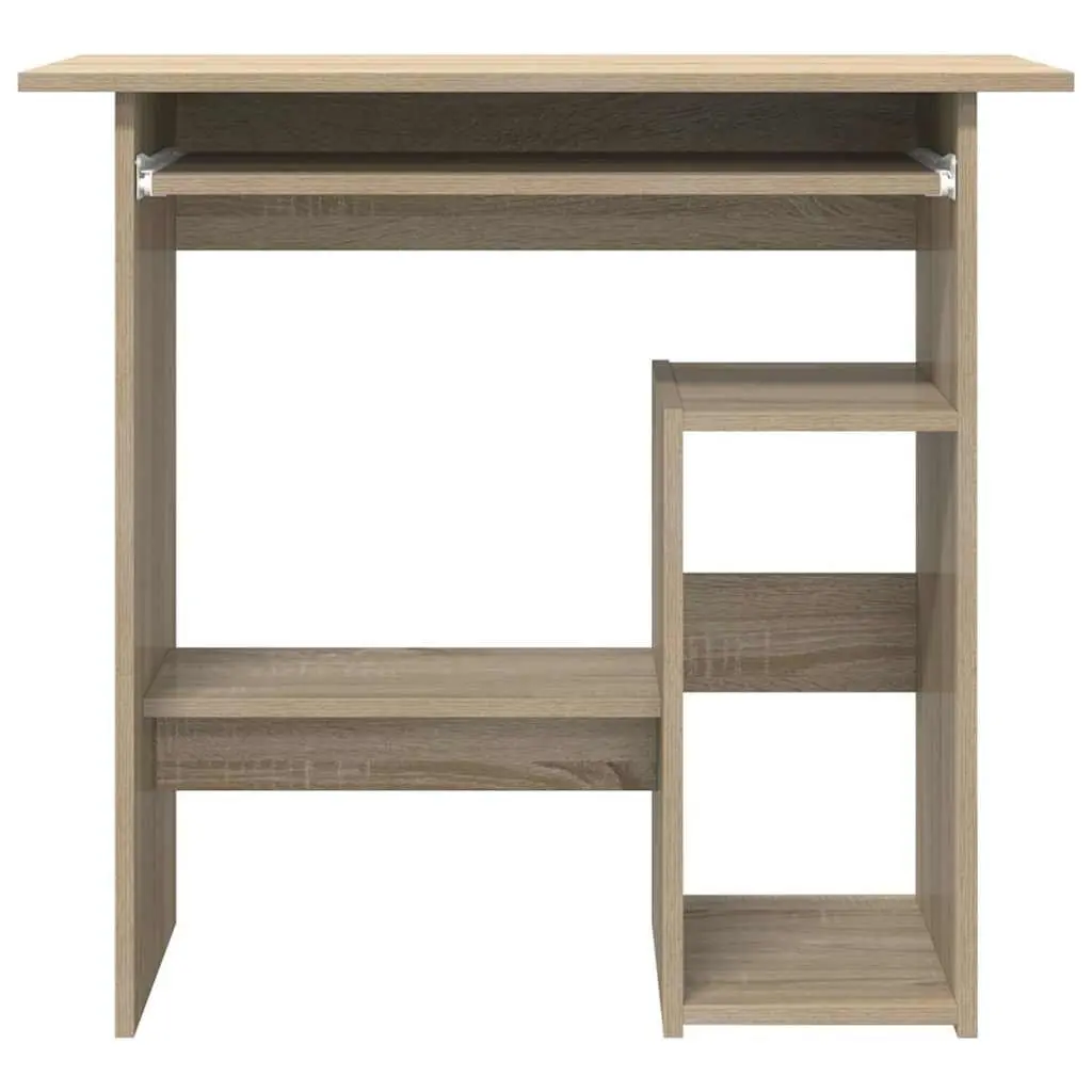 Desk Sonoma Oak 80x45x74 cm Engineered Wood Office Workstation Computer Study