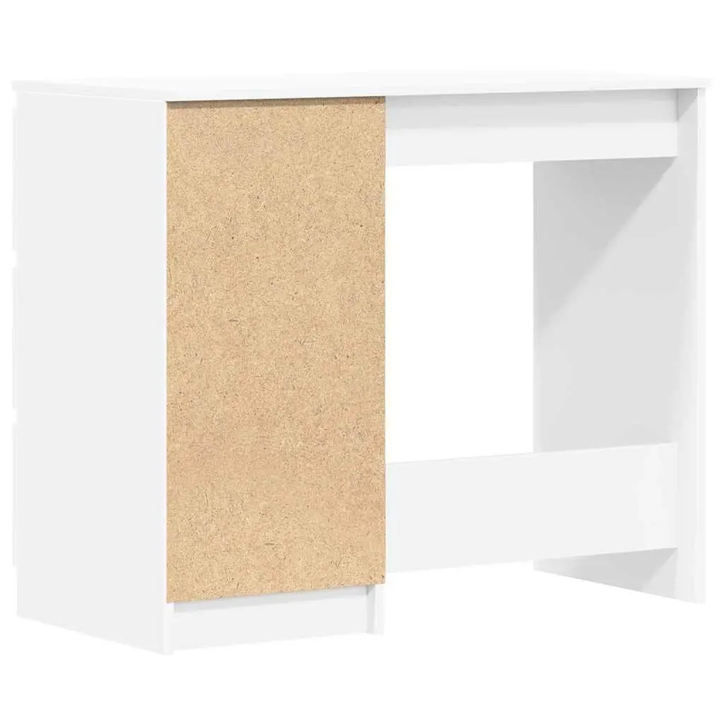 90cm White Engineered Wood Desk