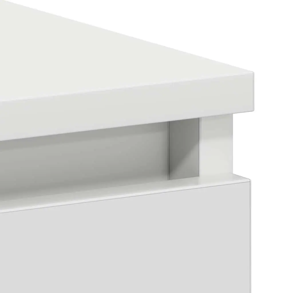 90cm White Engineered Wood Desk