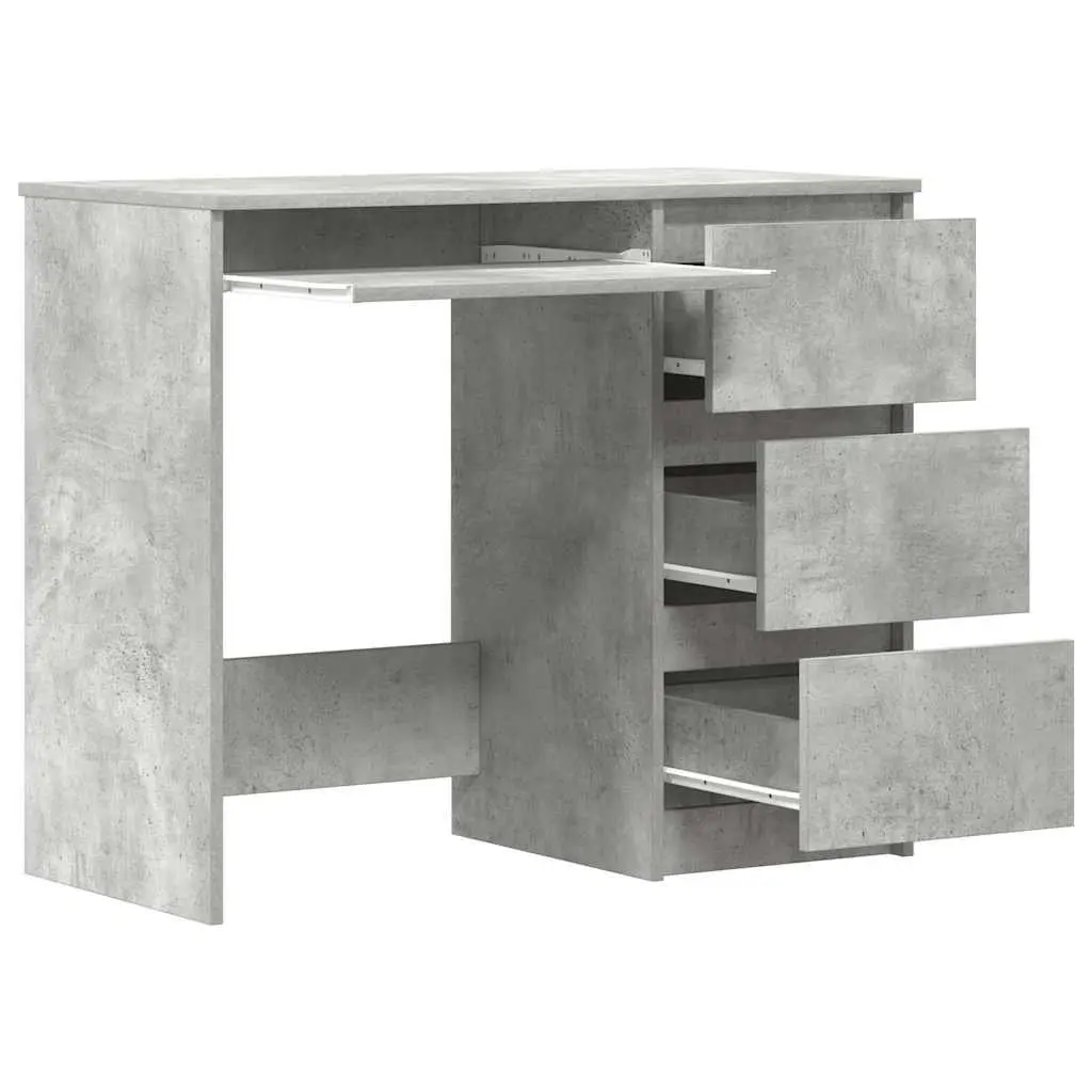 Concrete Grey Office Desk, 90cm