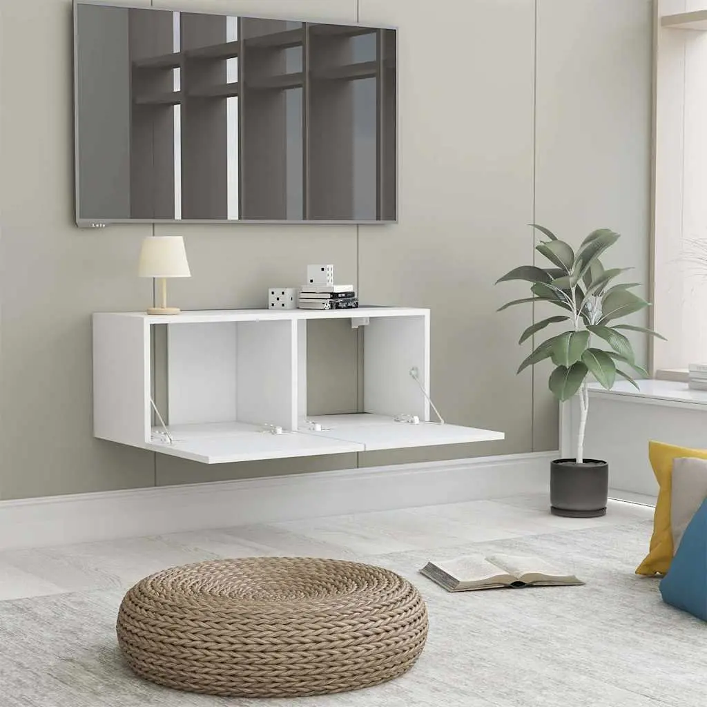 Wall Mounted TV Cabinet Living Room 80x30x30cm Engineered Wood Storage Unit