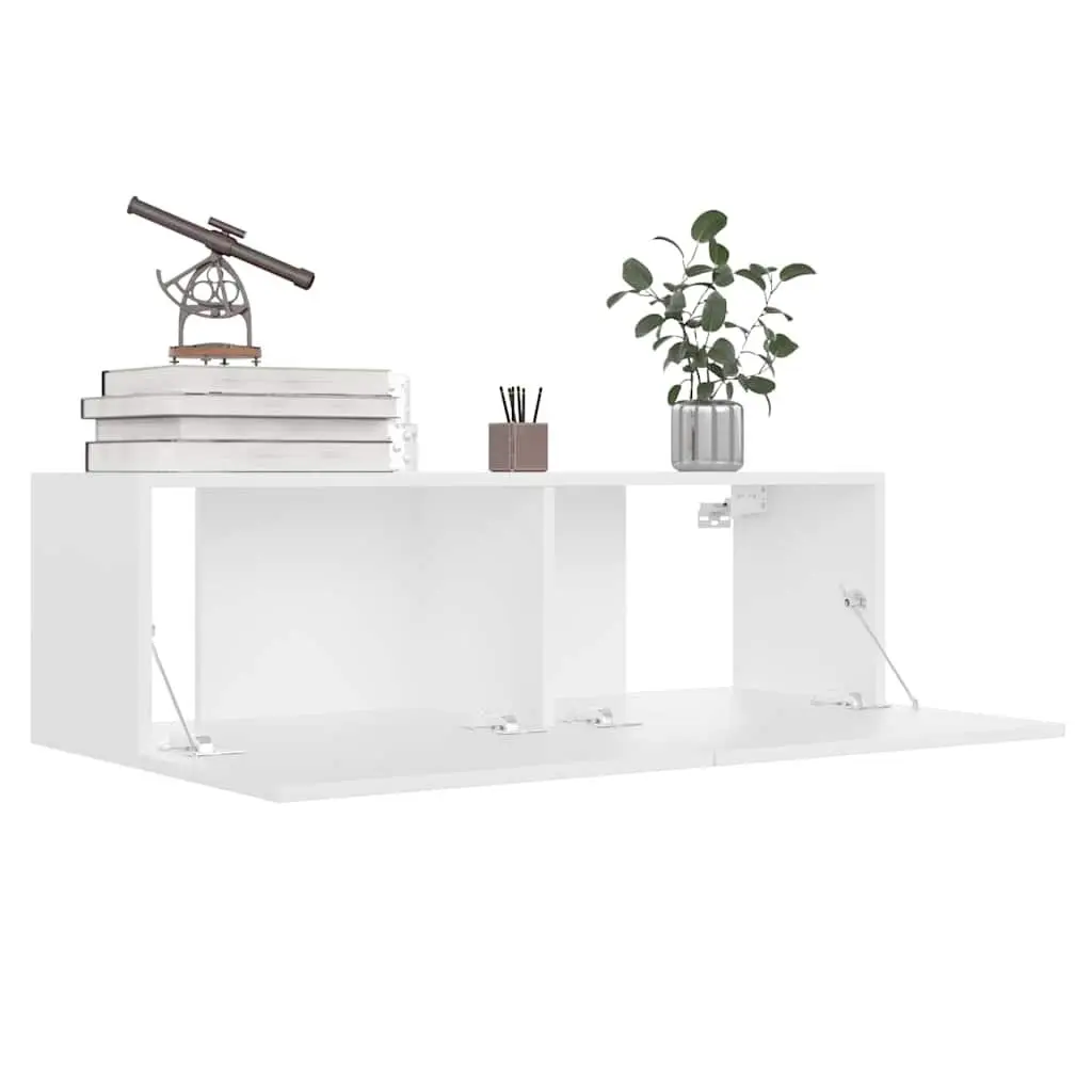 Wall-Mounted TV Cabinet for Living Room 100x30x30 cm Storage Unit with Drop-Down Doors