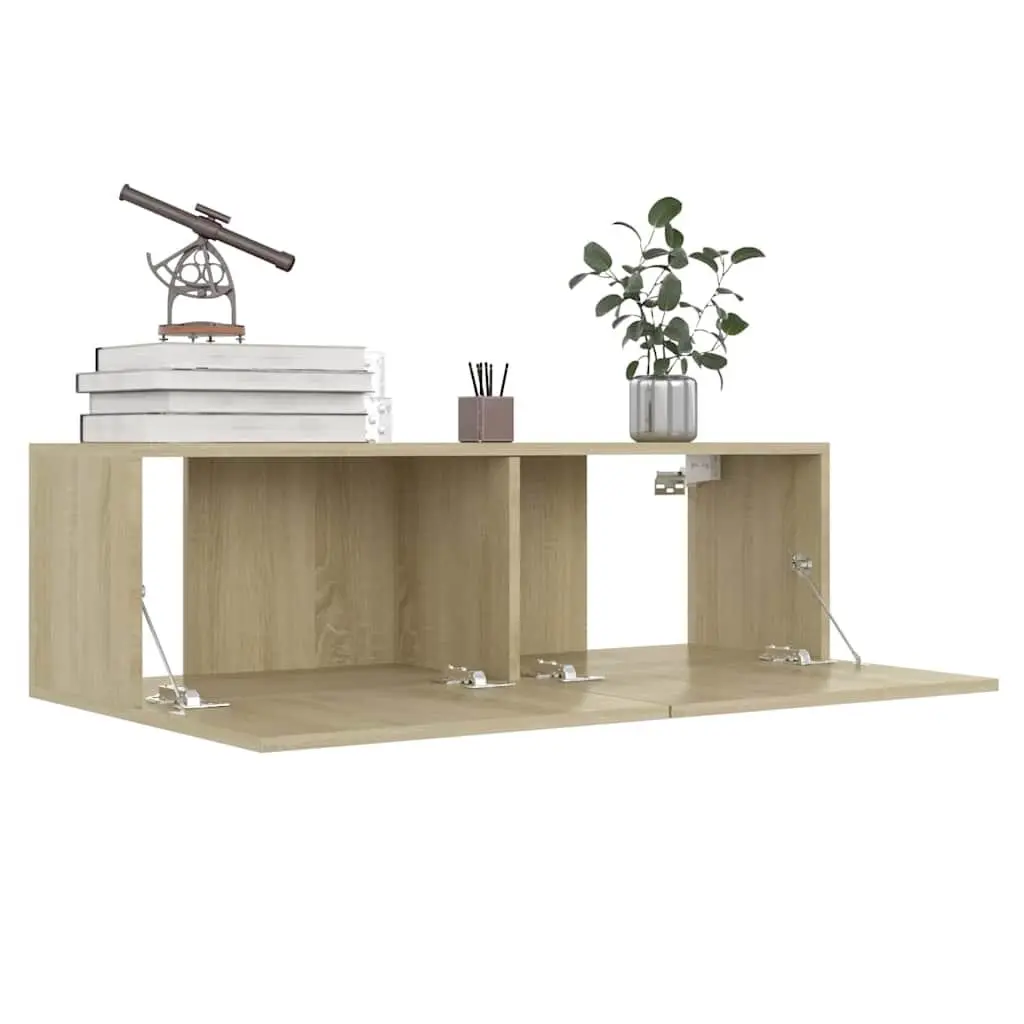 TV Cabinet Wall-Mounted Living Room Brown 100 x 30 x 30 cm
