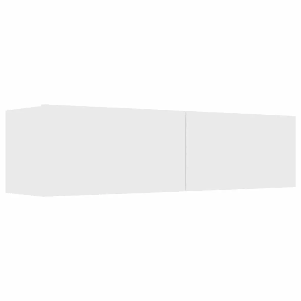 Wall-Mounted TV Cabinet for Living Room White 120x30x30 cm Storage Unit with Drop-Down Doors