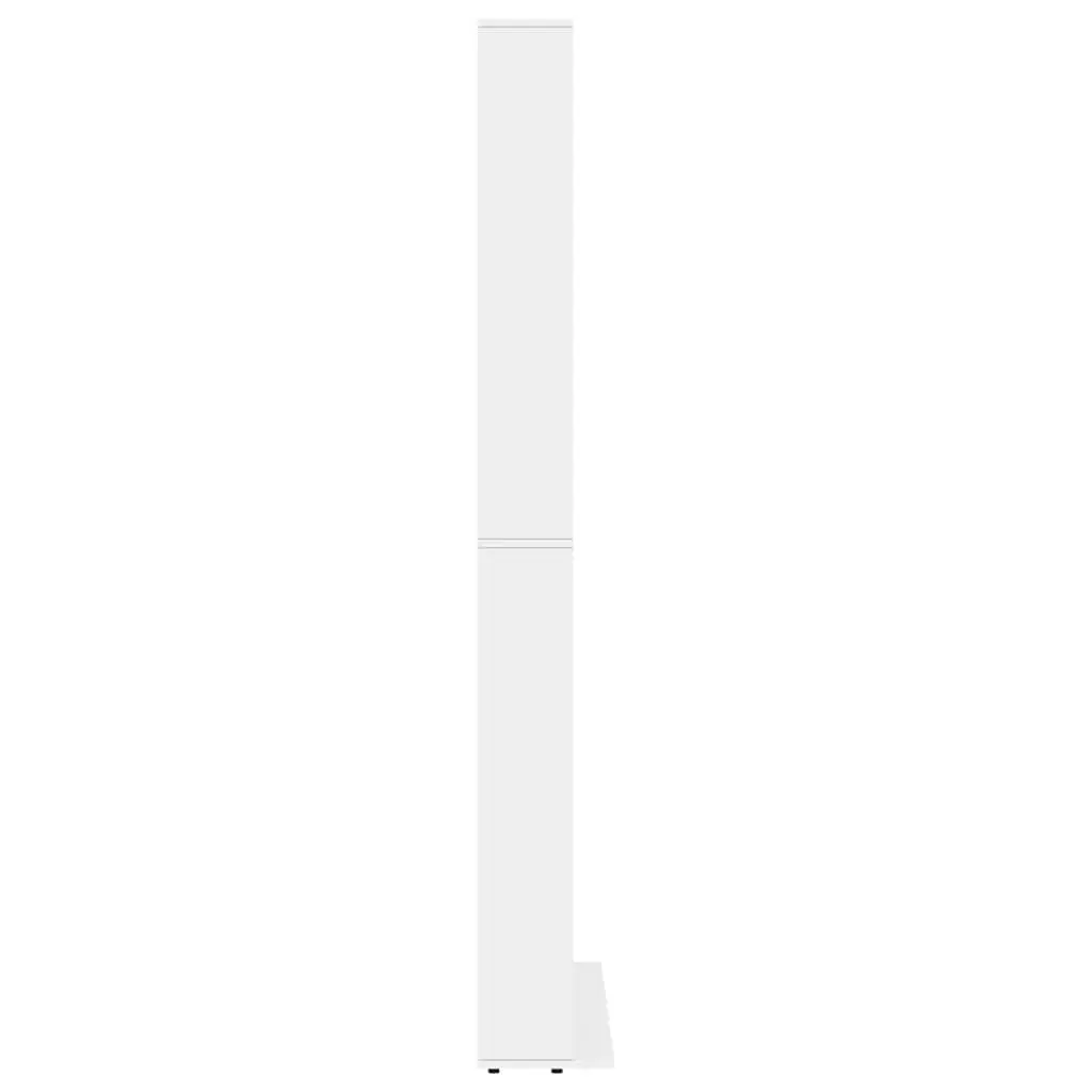 CD Cabinet White Media Storage Organizer 30 Compartments Living Room Display 102L x 23W x 1775H cm