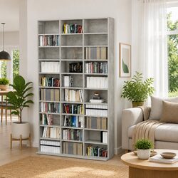 Dimensions: 102L x 16W x 177.5H cm Grey CD Cabinet