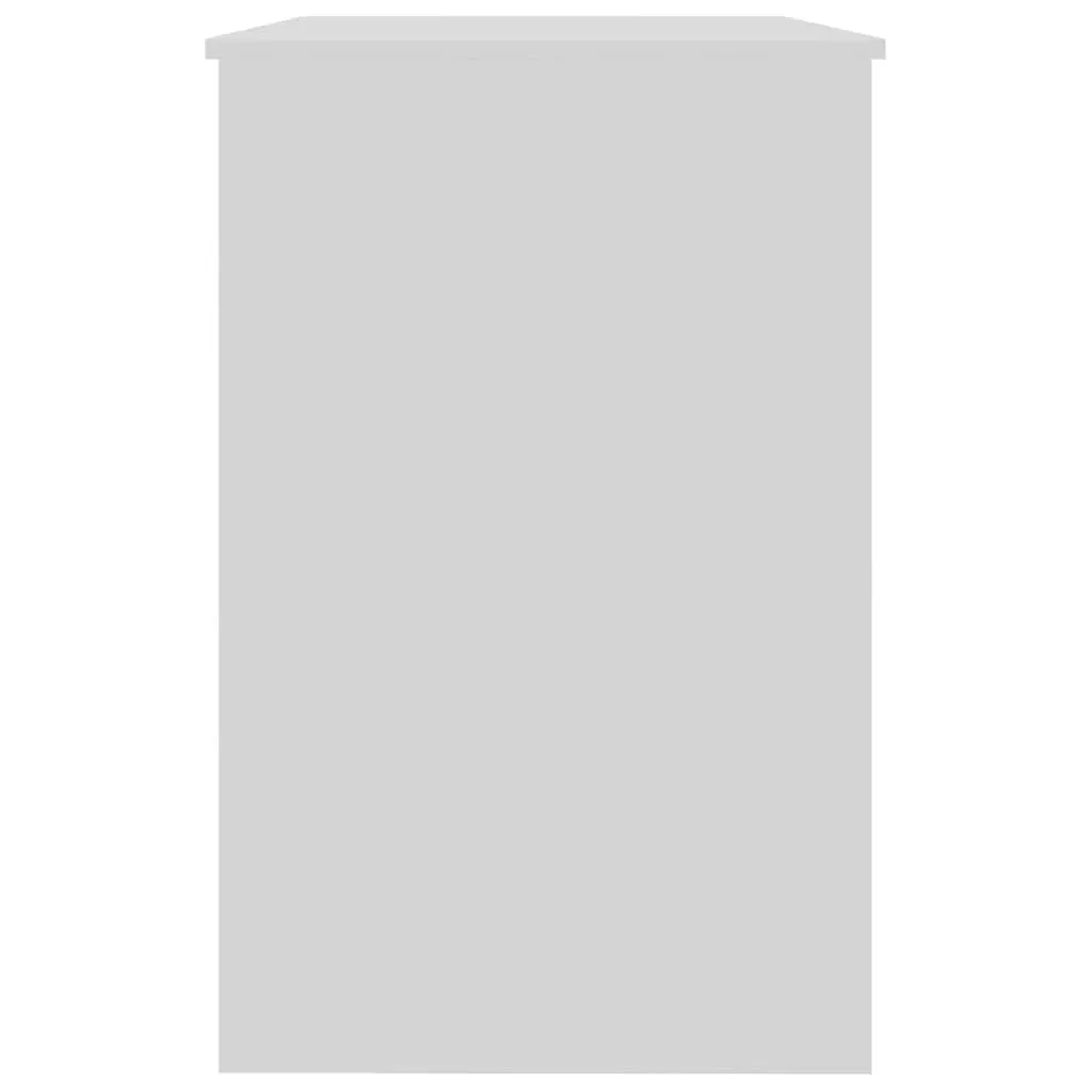 White Writing Desk for Home Office 100x50x76 cm with Integrated Storage Cabinet