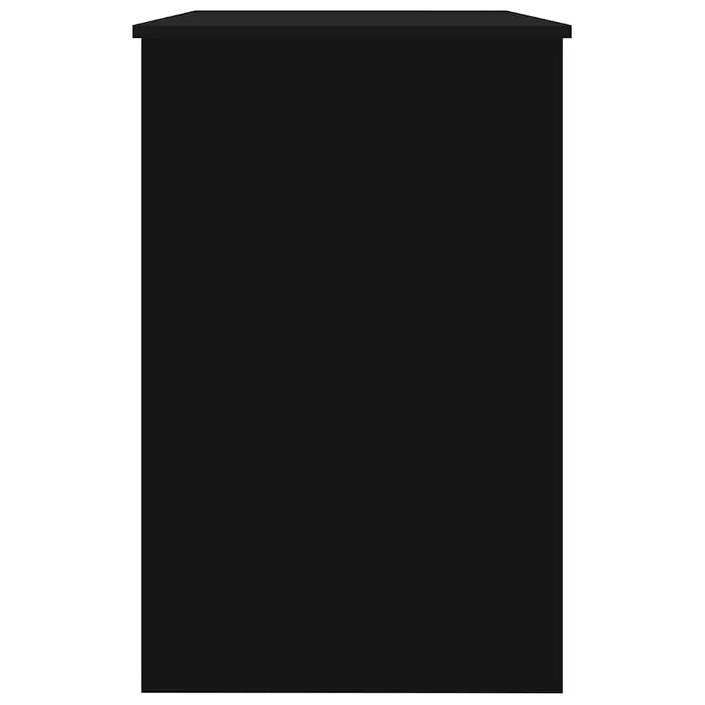 Black Office Desk with Storage Cabinet