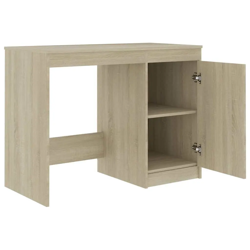 Office Desk with Storage Cabinet Brown Writing Table Study Workstation
