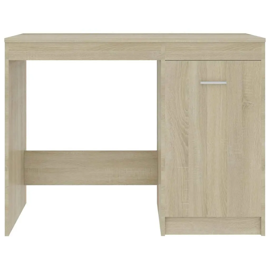 Office Desk with Storage Cabinet Brown Writing Table Study Workstation