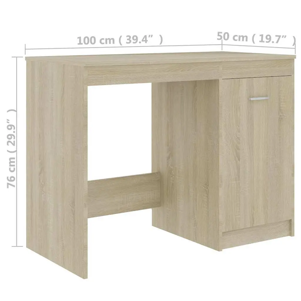 Office Desk with Storage Cabinet Brown Writing Table Study Workstation