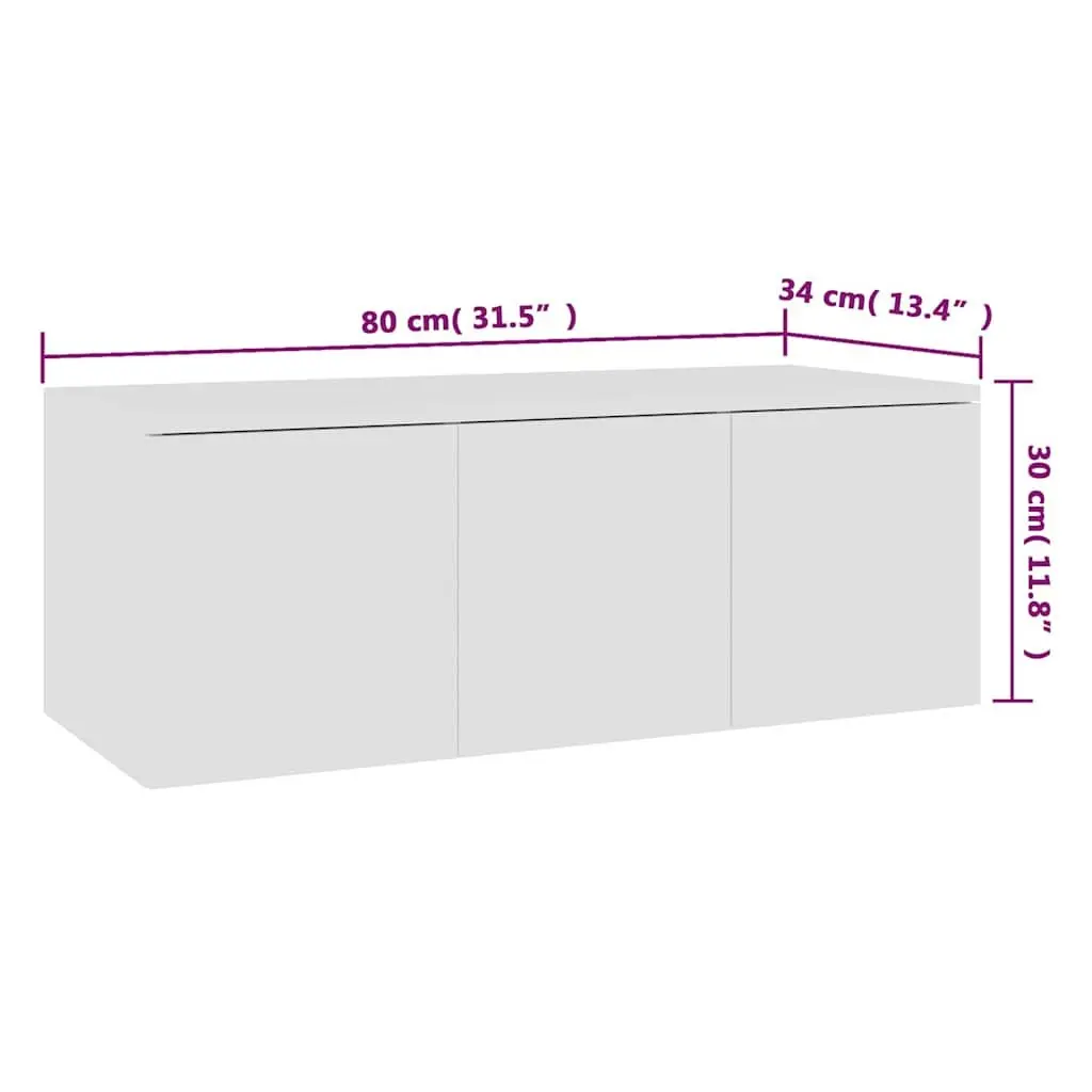 TV Cabinet for Living Room 80x34x30 cm with 3 Drawers