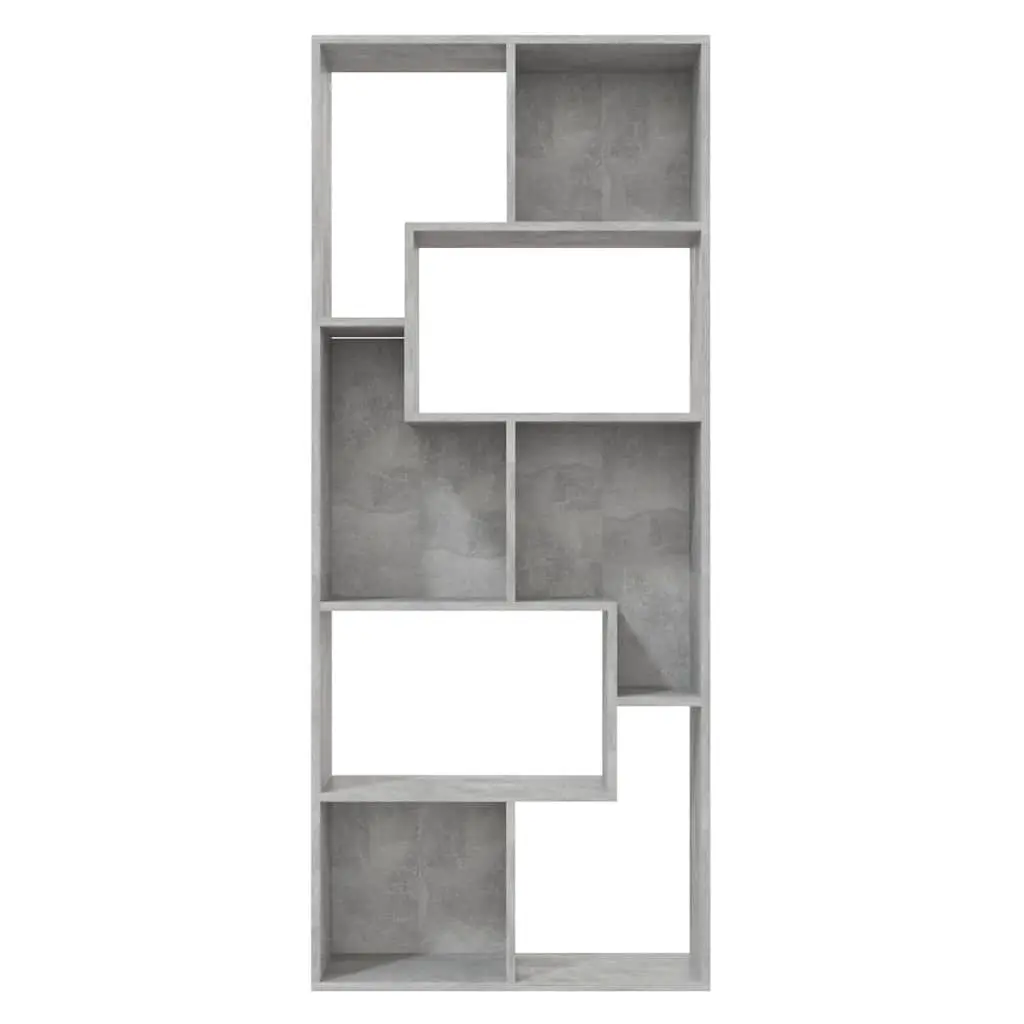 67x24x161cm Grey Engineered Wood Book Cabinet
