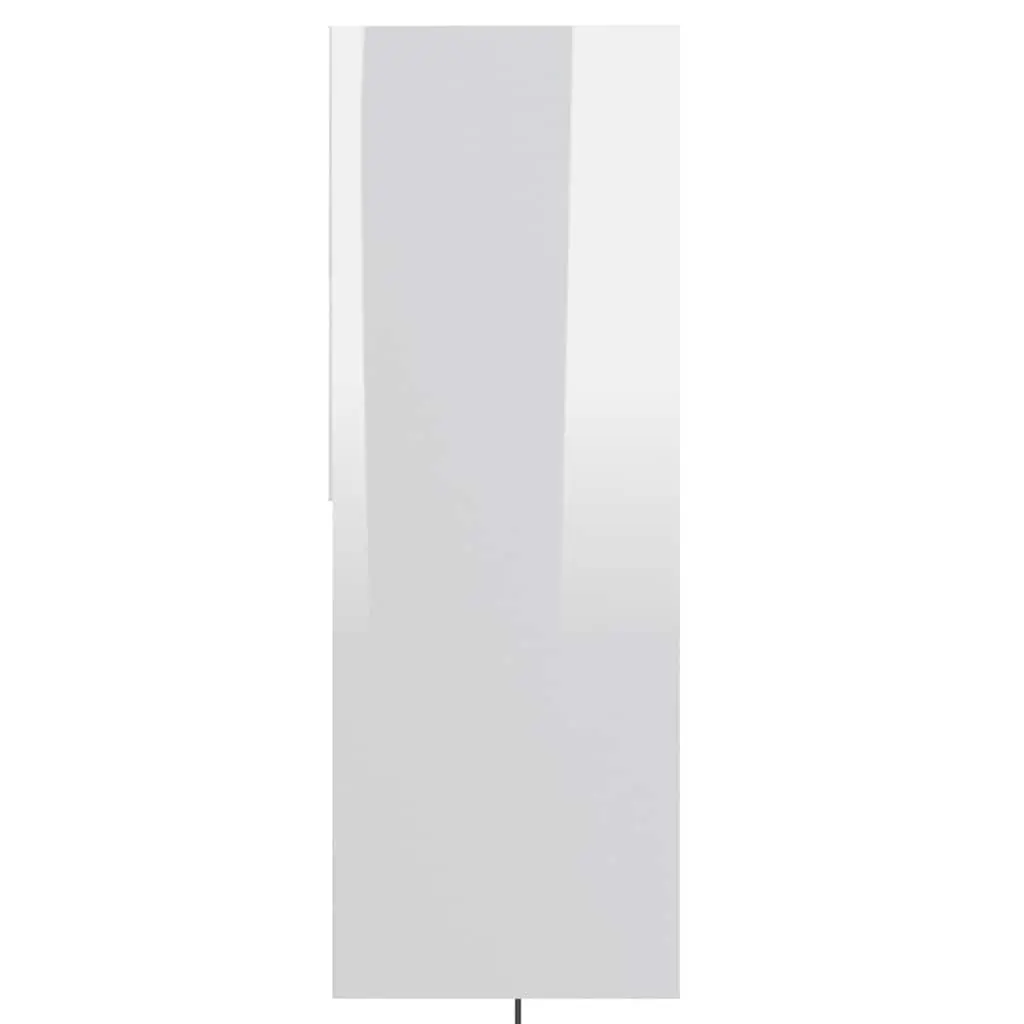 Book Cabinet Storage Shelving Unit for Home 67x24x161cm High Gloss White Engineered Wood