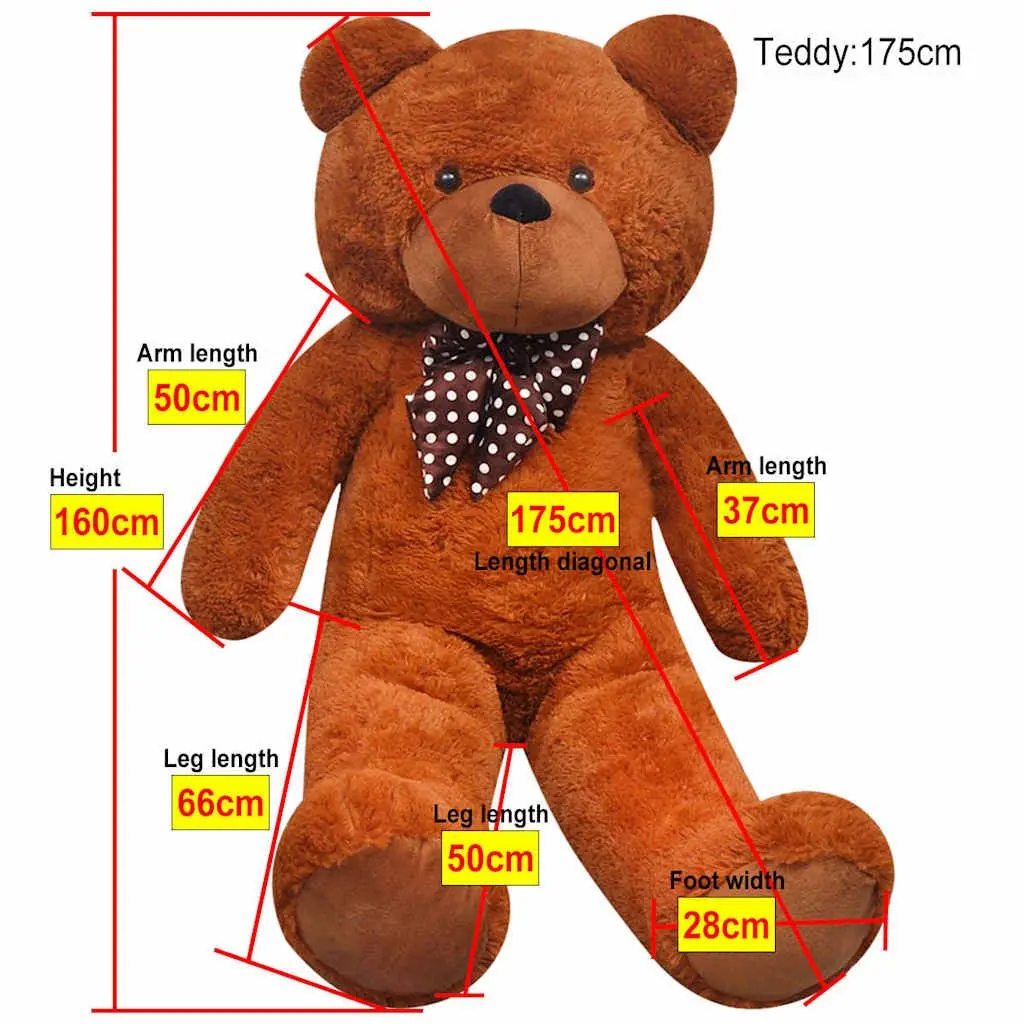 XXL Soft Plush Teddy Bear for Kids and Adults 160cm Cuddly Toy