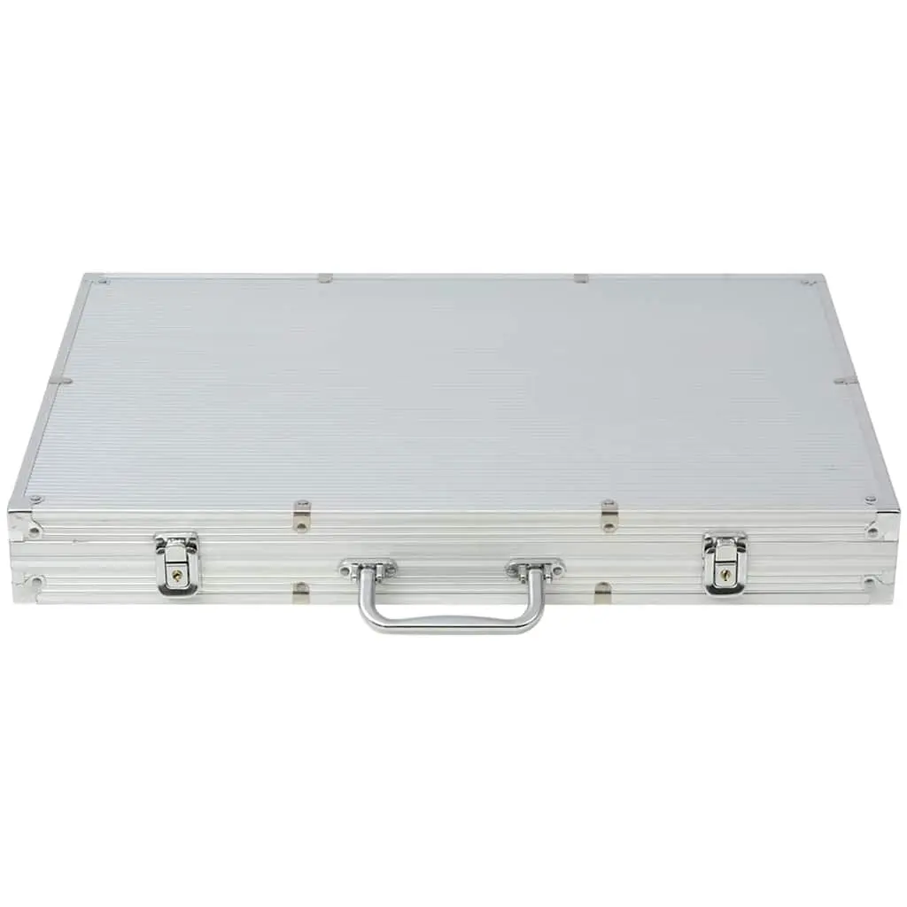 Poker Set with 1000 Chips Casino Dice Cards Buttons Aluminium Case